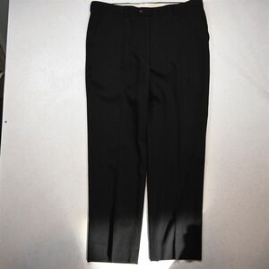 Pronto Uomo 40x34 Black 100% Wool Flat Front Straight Dress Mens Pants